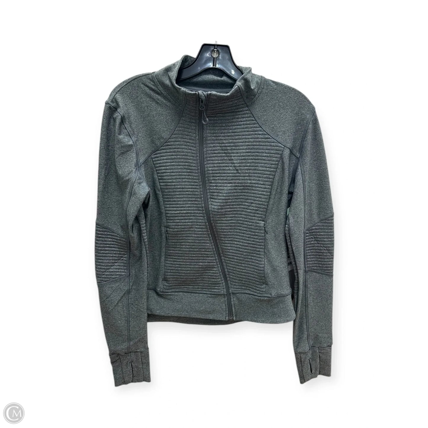 Athletic Jacket By Mondetta In Grey, Size: M