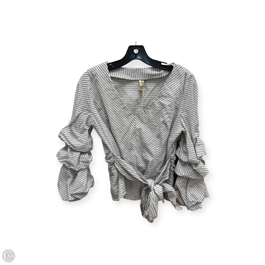 Top 3/4 Sleeve By Allison Joy In Black & White, Size: S