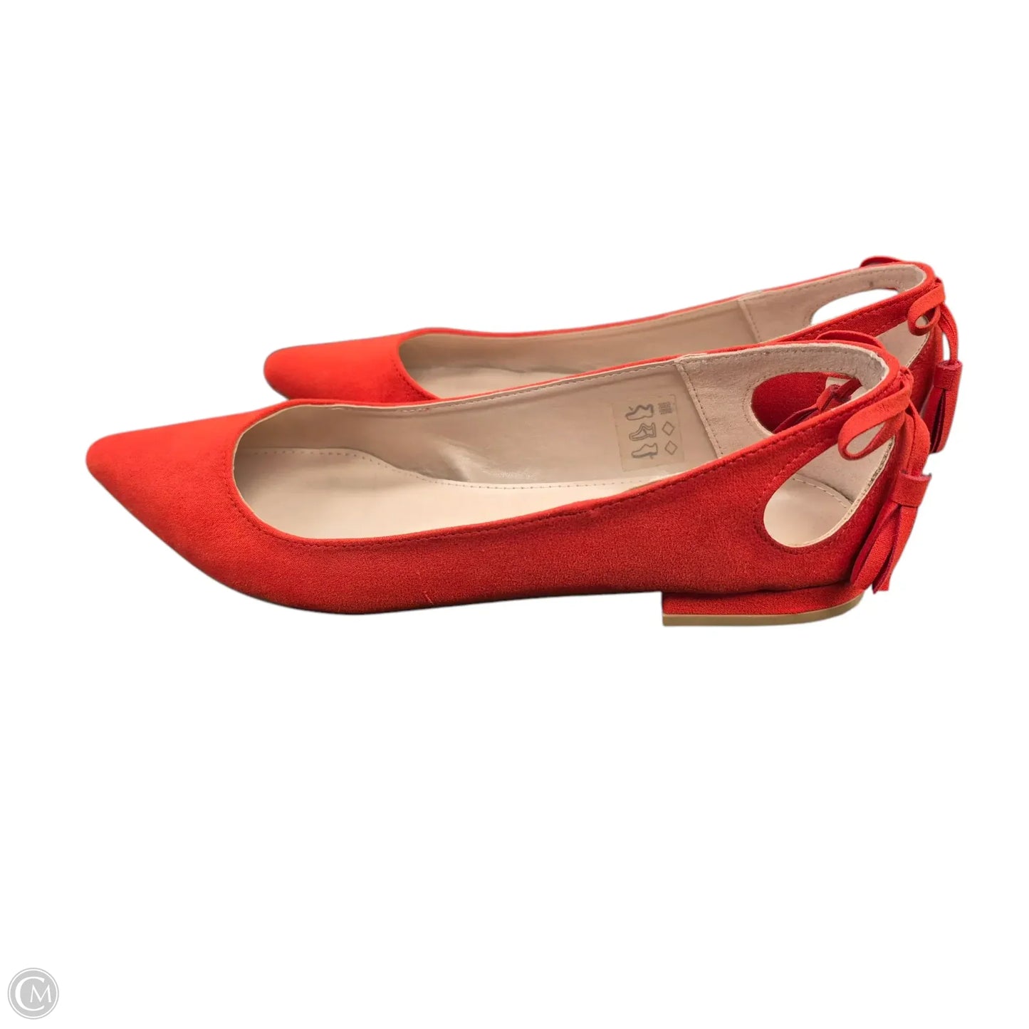 Shoes Flats By Clothes Mentor In Orange, Size: 9