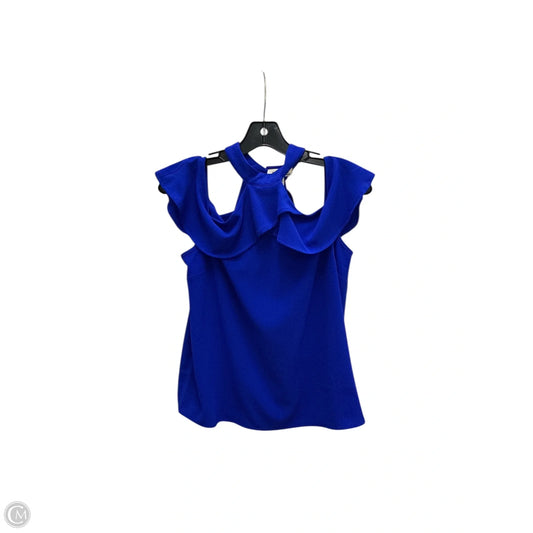 Top Sleeveless By Monteau In Blue, Size: M