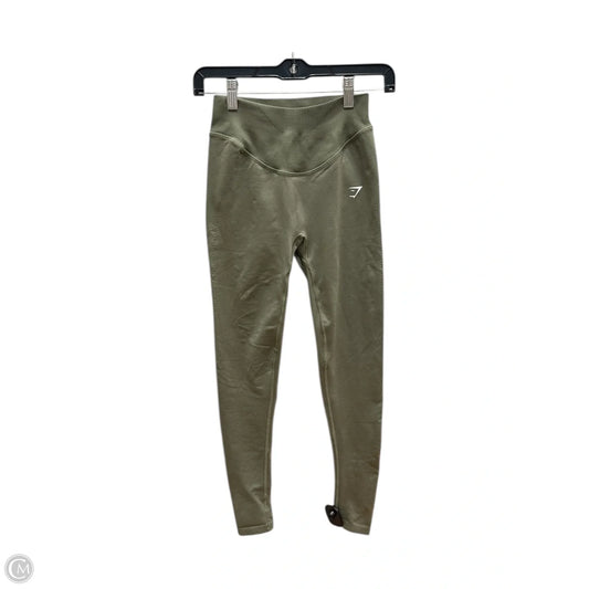 Athletic Leggings By Gym Shark In Green, Size: Xs