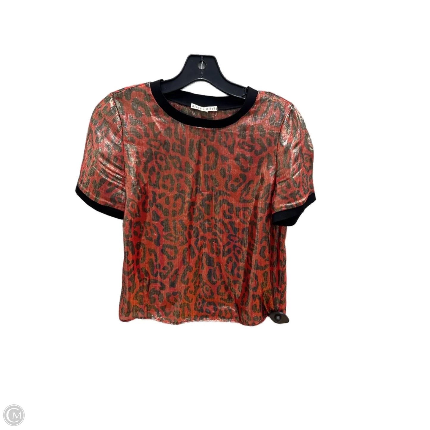 Top Short Sleeve Designer By Alice + Olivia In Red, Size: Xs
