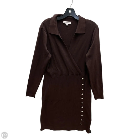 Dress Casual Midi By Nanette By Nanette Lepore In Brown, Size: Xl