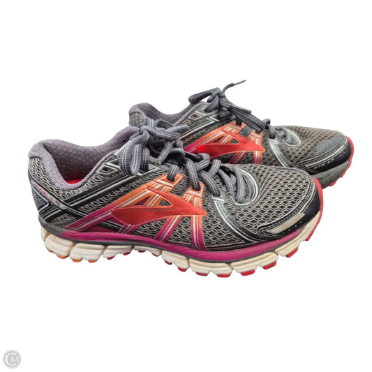 Shoes Athletic By Brooks In Grey & Orange, Size: 7.5