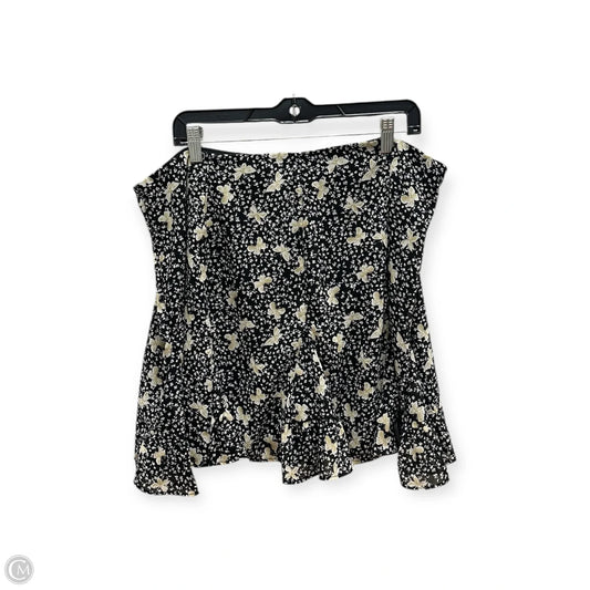 Skirt Mini & Short By Forever 21 In Black & Cream, Size: 1x