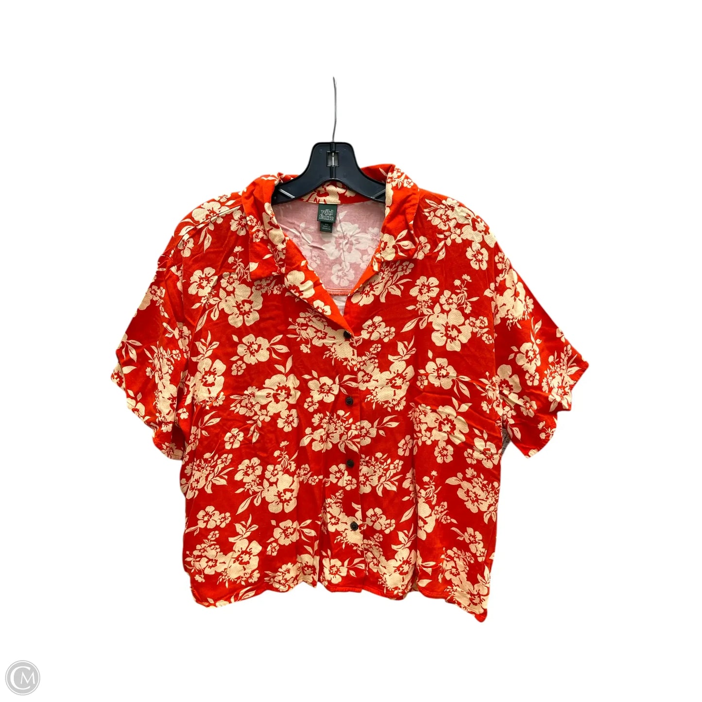 Top Short Sleeve By Wild Fable In Orange, Size: Xxl