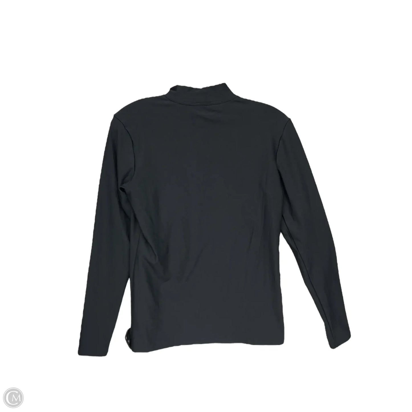 Athletic Top Long Sleeve Collar By Under Armour In Black, Size: L