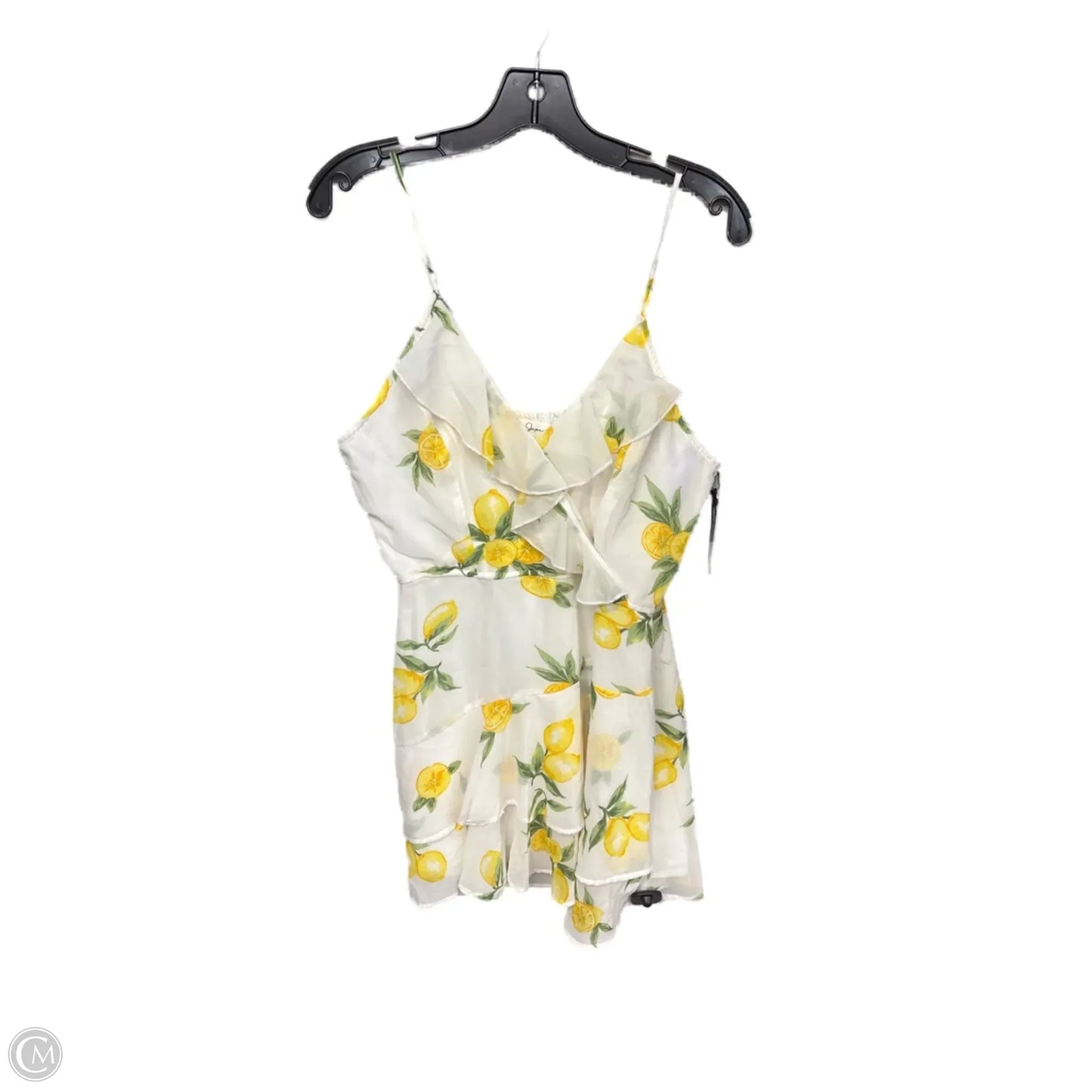 Dress Casual Midi By Japna In White & Yellow, Size: L