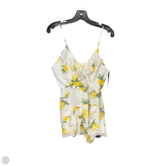 Dress Casual Midi By Japna In White & Yellow, Size: L