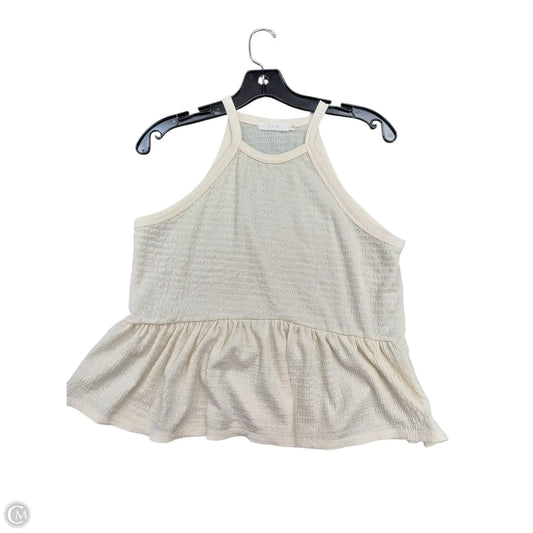 Top Sleeveless By Lush In Cream, Size: S