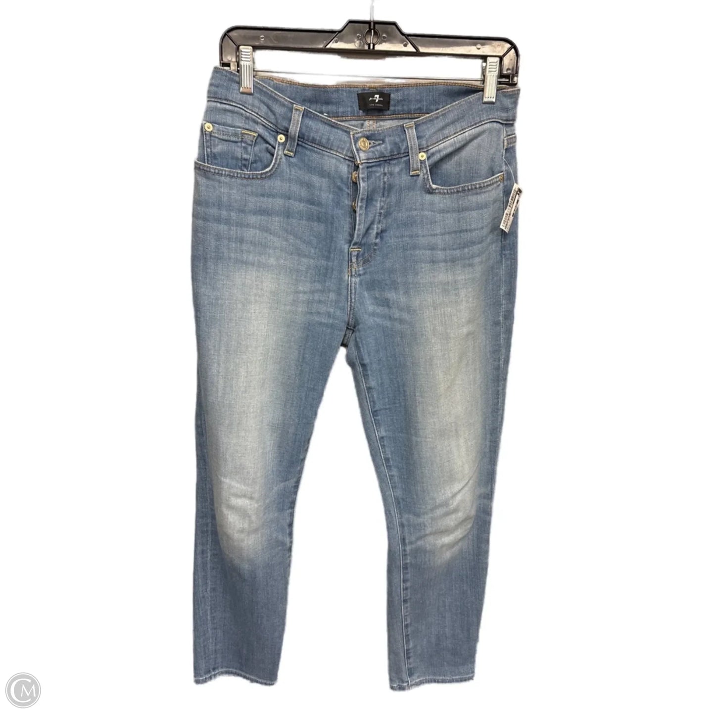 Jeans Skinny By 7 For All Mankind In Blue Denim, Size: 4