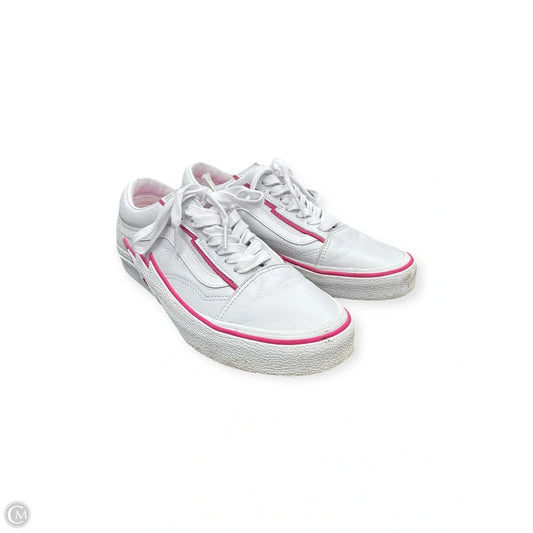 Shoes Sneakers By Vans In Pink & White, Size: 9