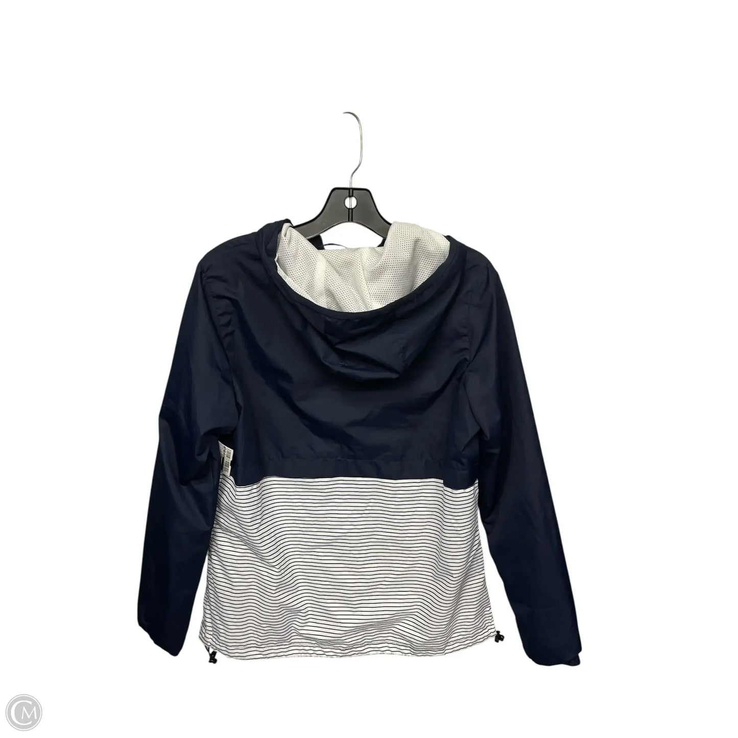 Athletic Jacket By New Balance In Blue & White, Size: M