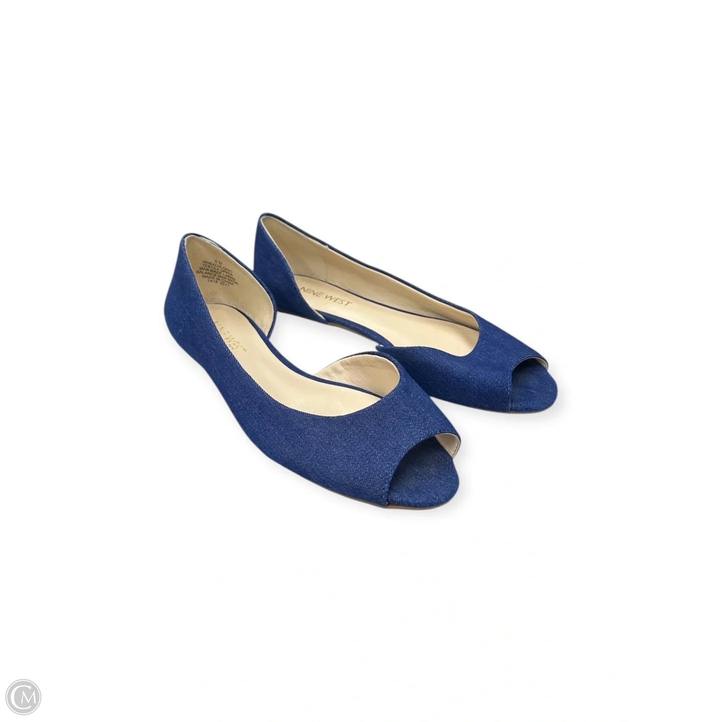 Shoes Flats By Nine West In Blue Denim, Size: 5