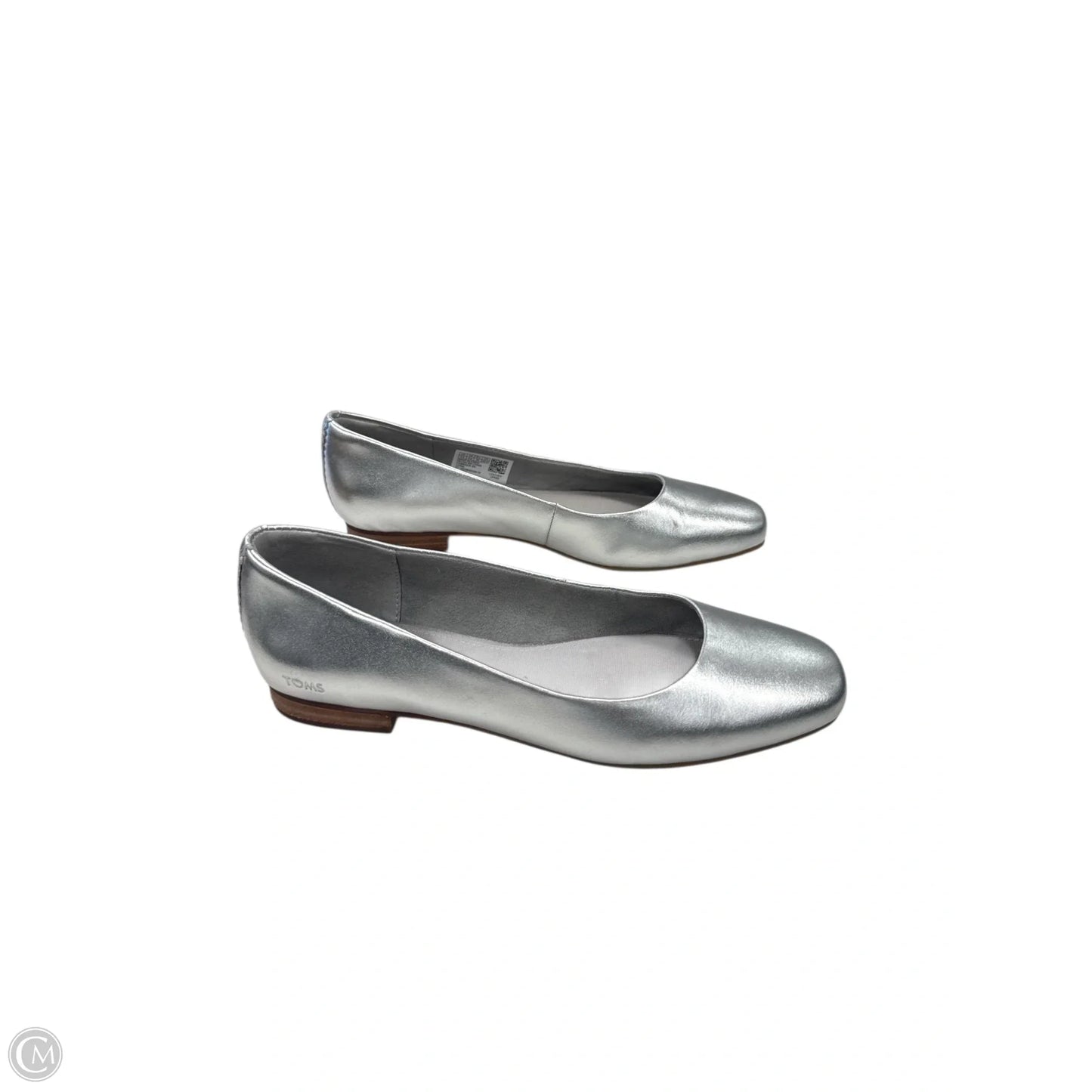 Shoes Flats By Toms In Silver, Size: 5.5