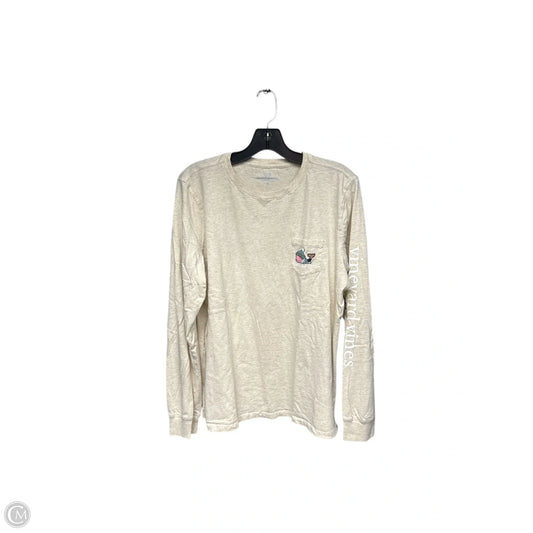 Top Long Sleeve Basic By Vineyard Vines In Cream, Size: Xl