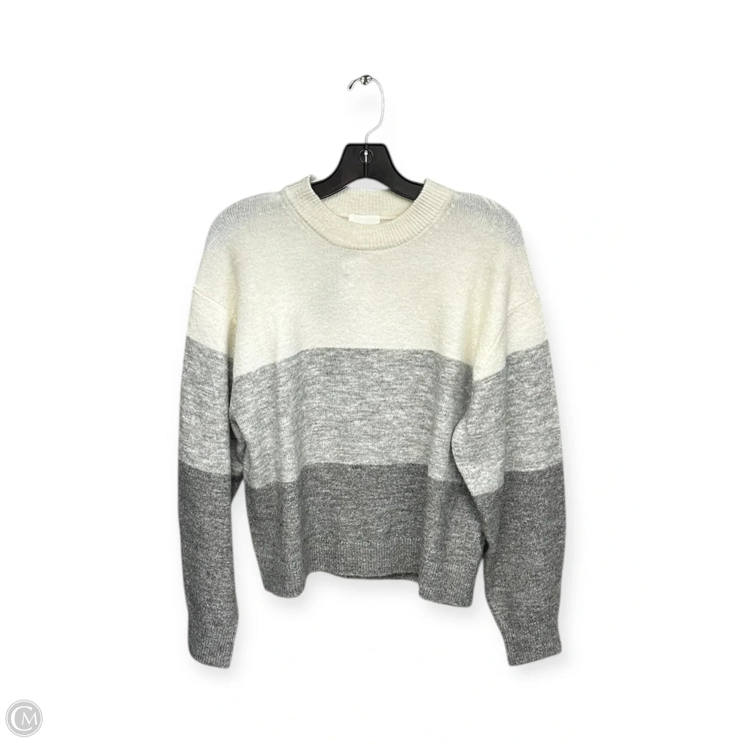 Sweater By H&m In Cream & Grey, Size: Xs