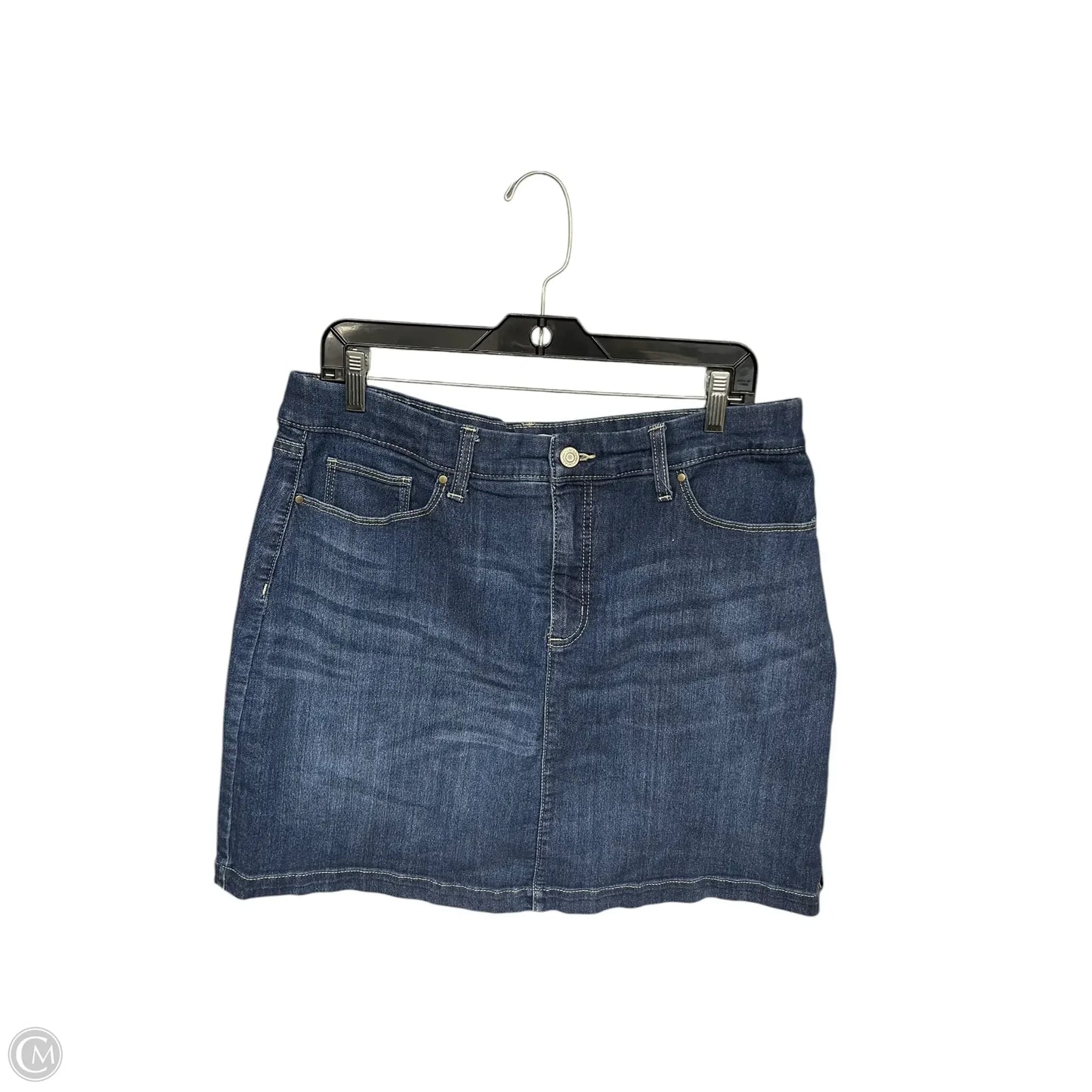 Skort By Croft And Barrow In Blue Denim, Size: 16