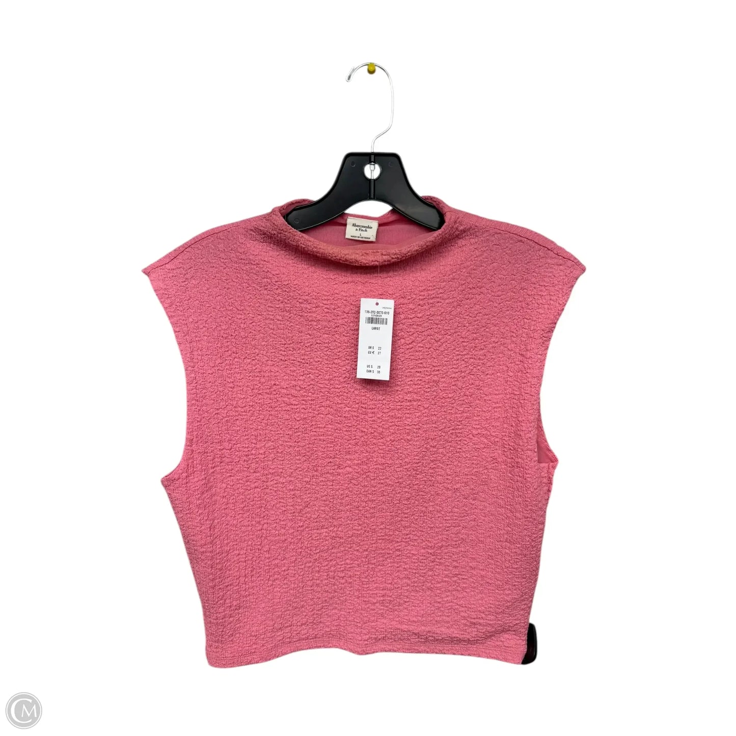 Top Sleeveless By Abercrombie And Fitch In Pink, Size: L