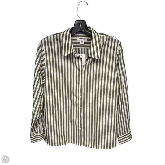 Top Long Sleeve By Lands End In Striped Pattern, Size: 8p