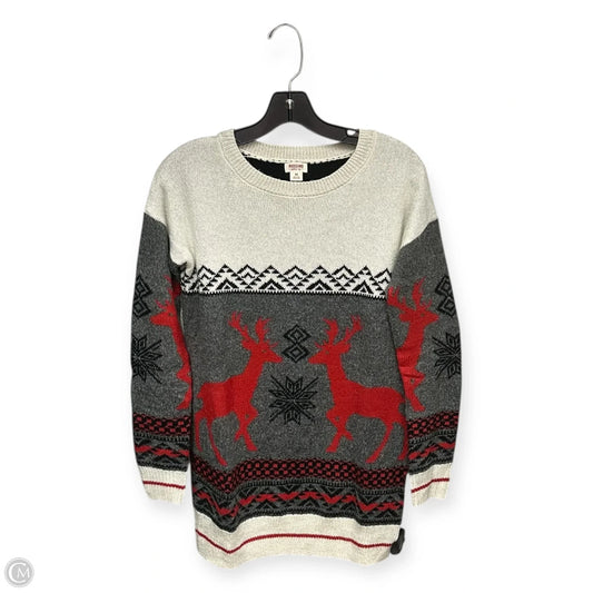 Sweater By Mossimo In Cream & Grey, Size: Xs