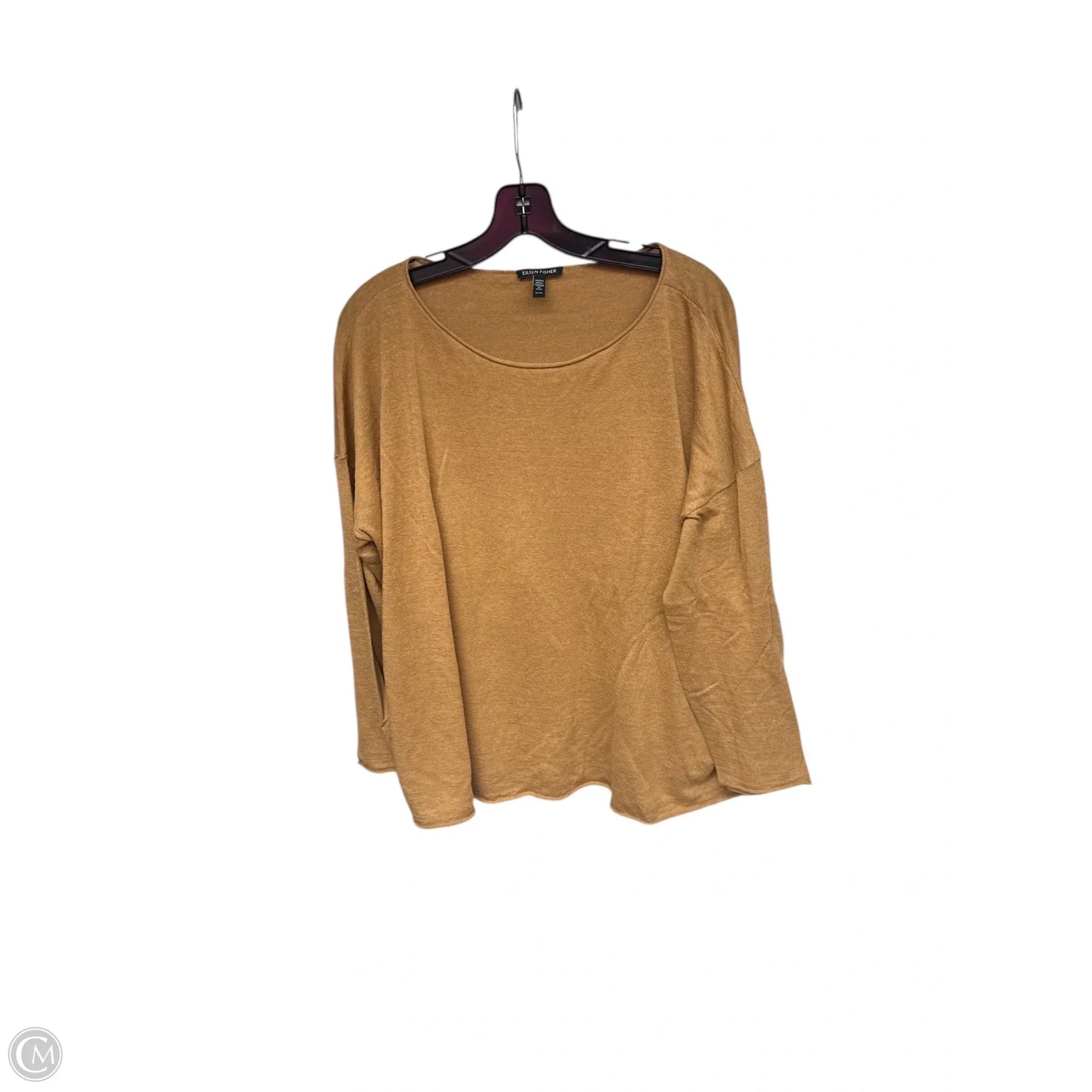 Top Long Sleeve By Eileen Fisher In Tan, Size: Xl