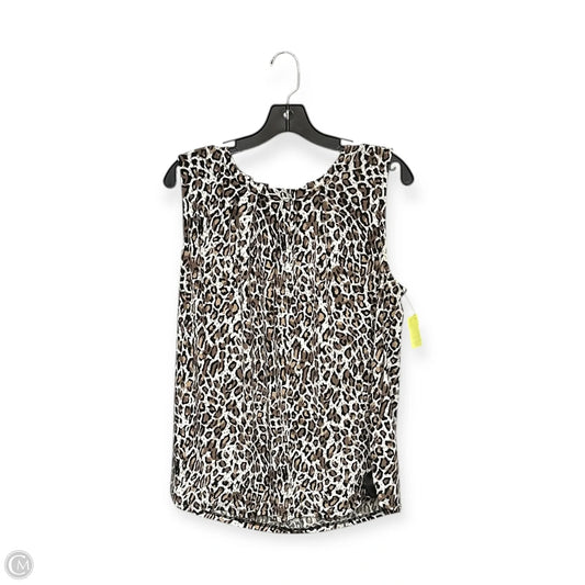 Top Sleeveless By Adrianna Papell In Animal Print, Size: L