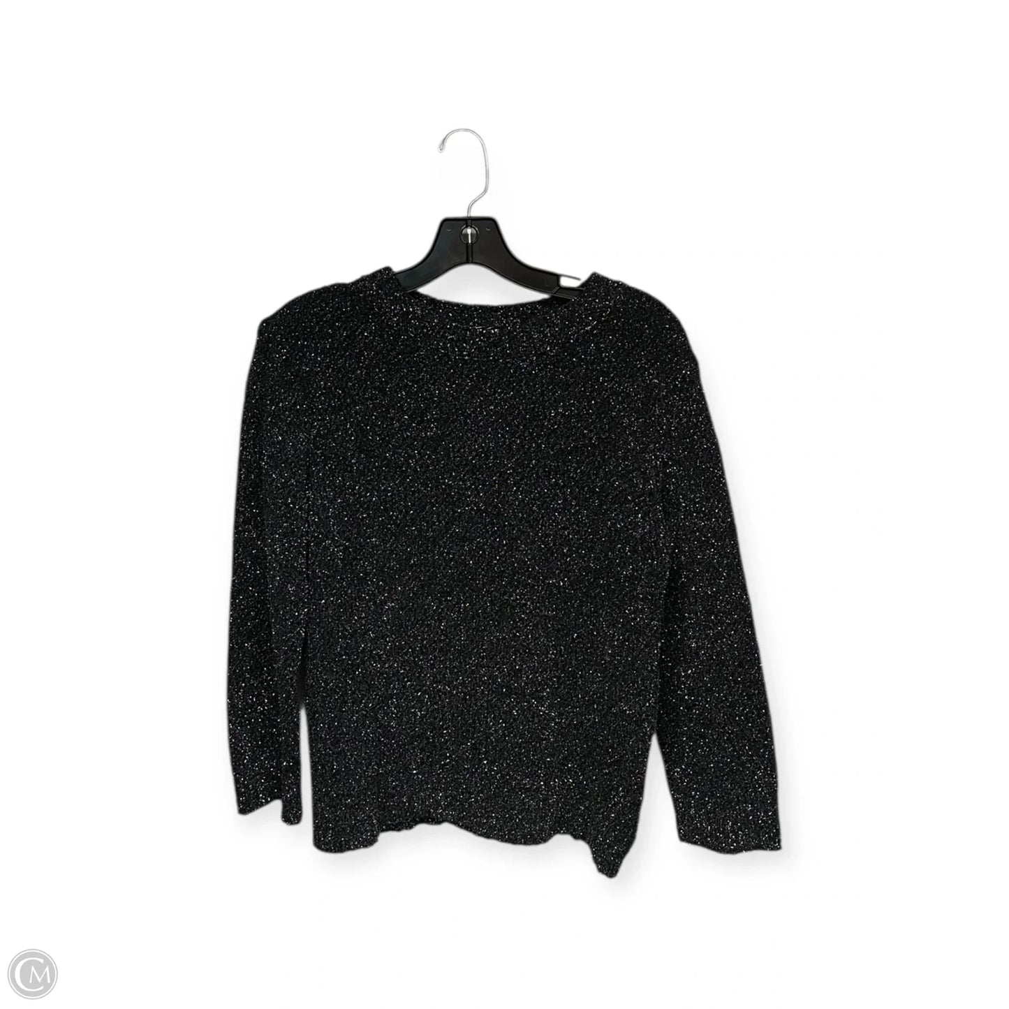 Sweater By Who What Wear In Black & Silver, Size: S