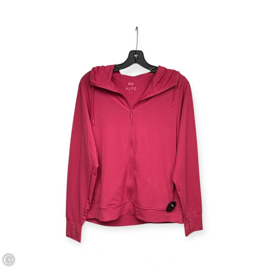 Athletic Jacket By Uniqlo In Pink, Size: L