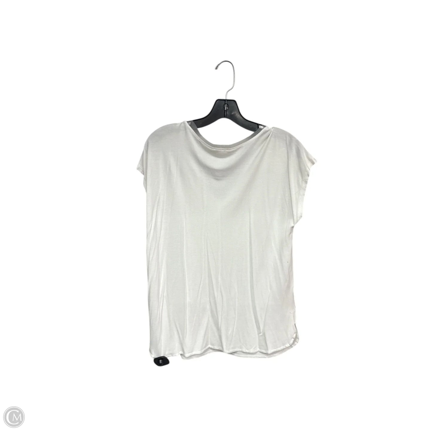 Top Short Sleeve By Hem & Thread In White, Size: M