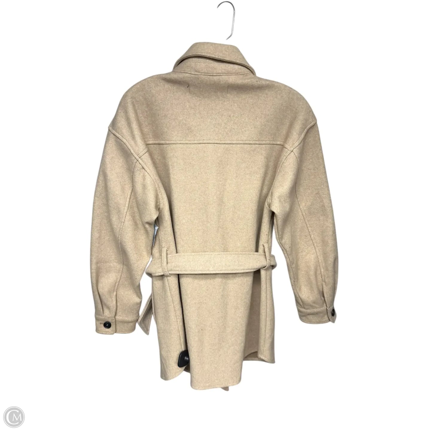 Jacket Shirt By Zara In Tan, Size: S