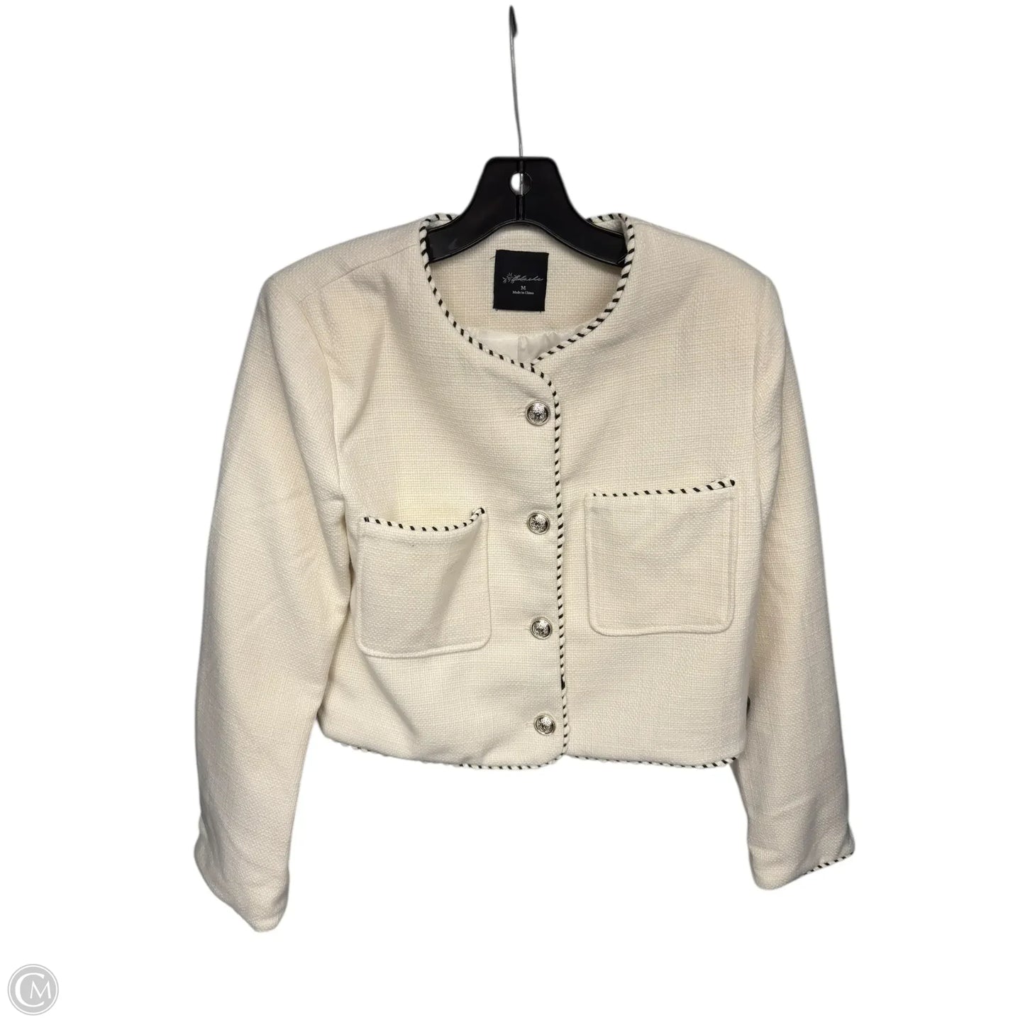 Blazer By Clothes Mentor In Cream, Size: M