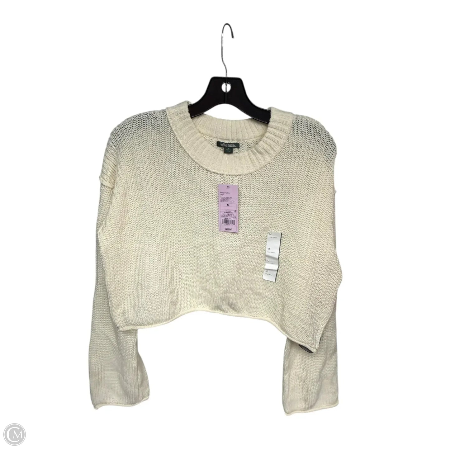 Sweater By Wild Fable In Cream, Size: M