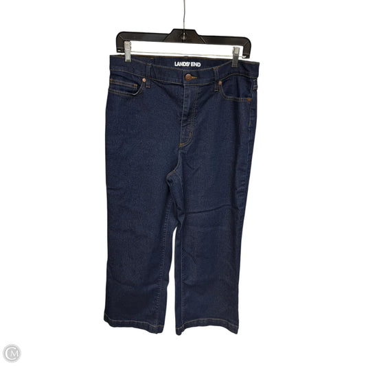 Jeans Wide Leg By Lands End In Blue Denim, Size: 14