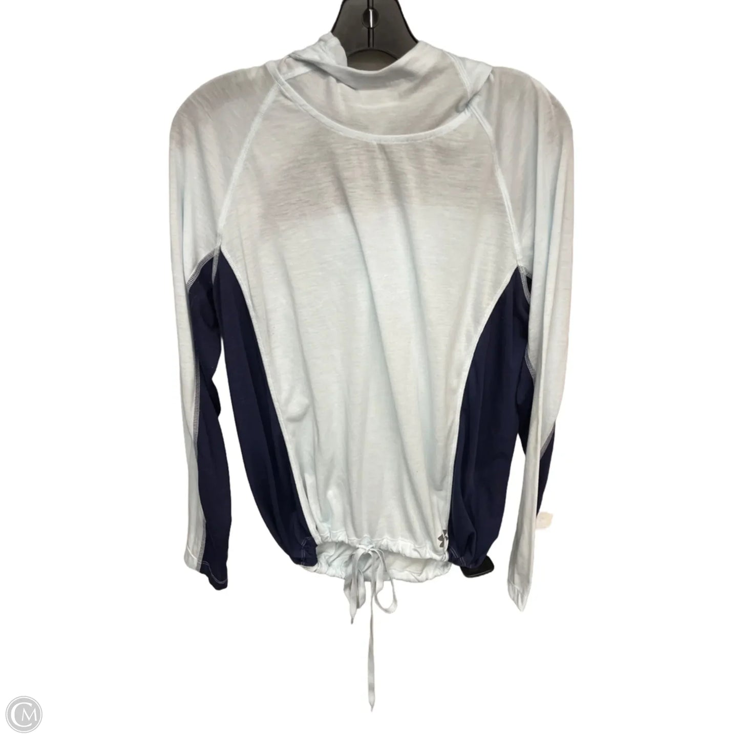 Athletic Top Long Sleeve Hoodie By Under Armour In Blue, Size: Xl