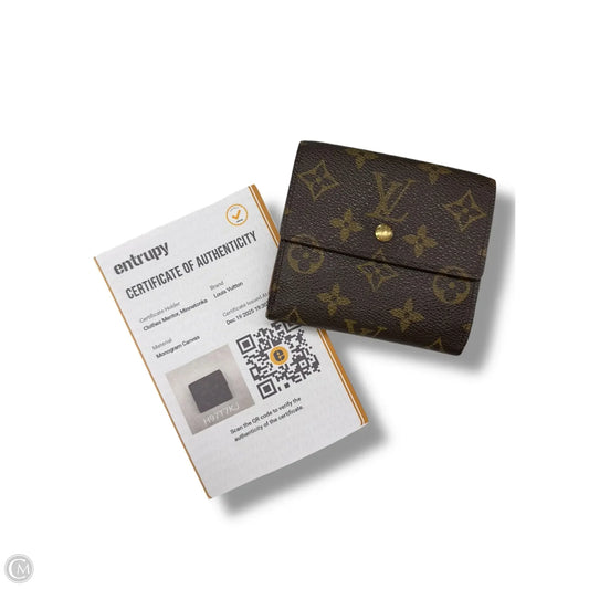 Wallet Luxury Designer By Louis Vuitton, Size: Small