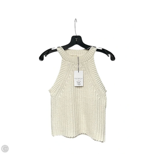 Top Sleeveless By Promesa In Cream, Size: M