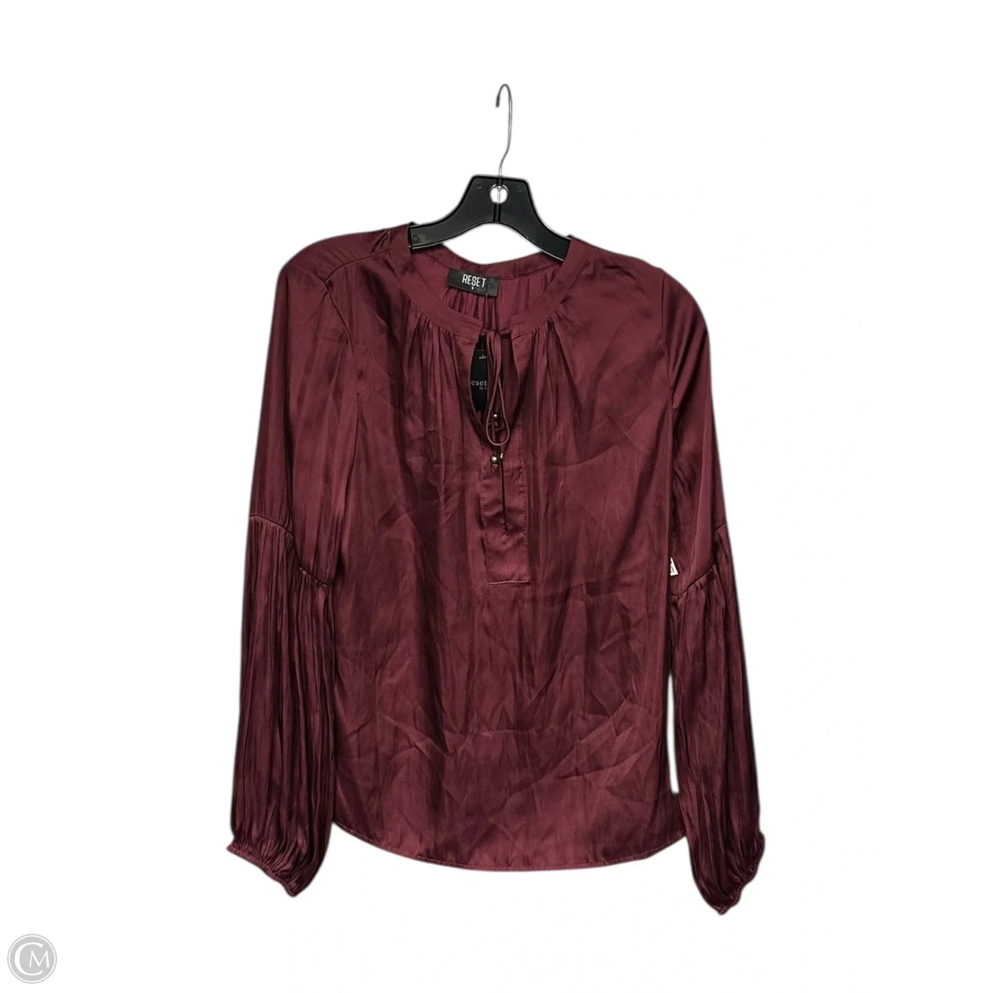 Top Long Sleeve By Clothes Mentor In Maroon, Size: S