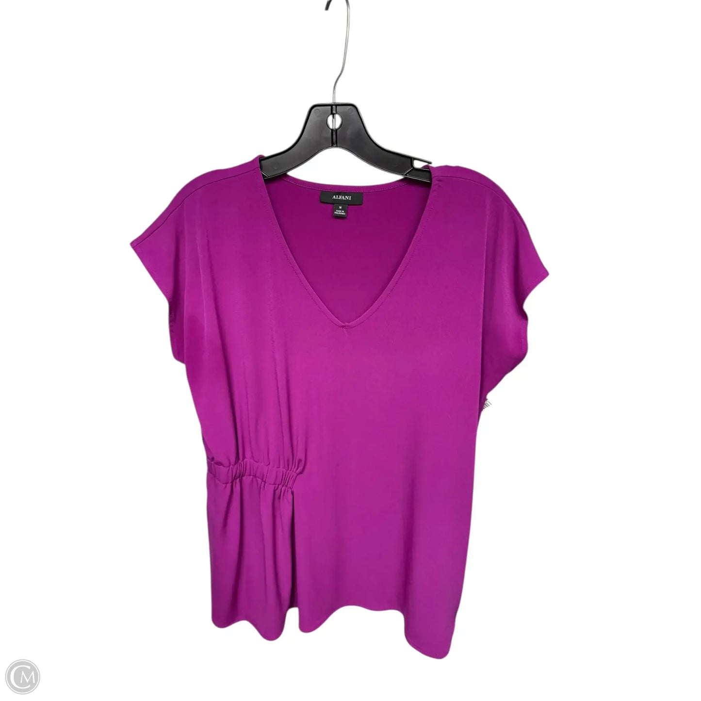 Top Short Sleeve By Alfani In Purple, Size: M