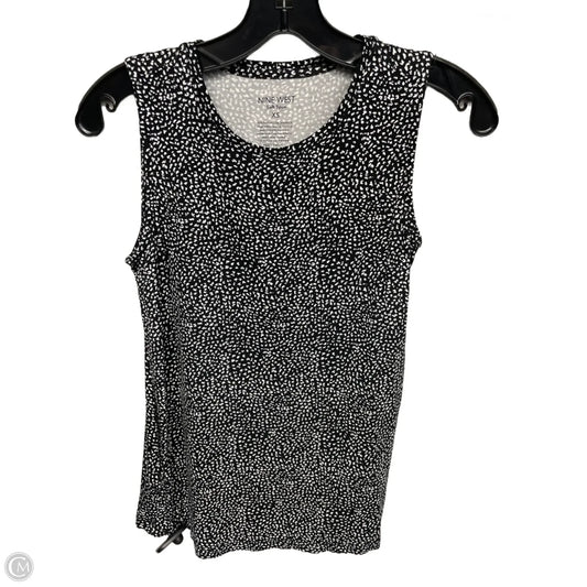 Top Sleeveless By Nine West In Black & White, Size: Xs