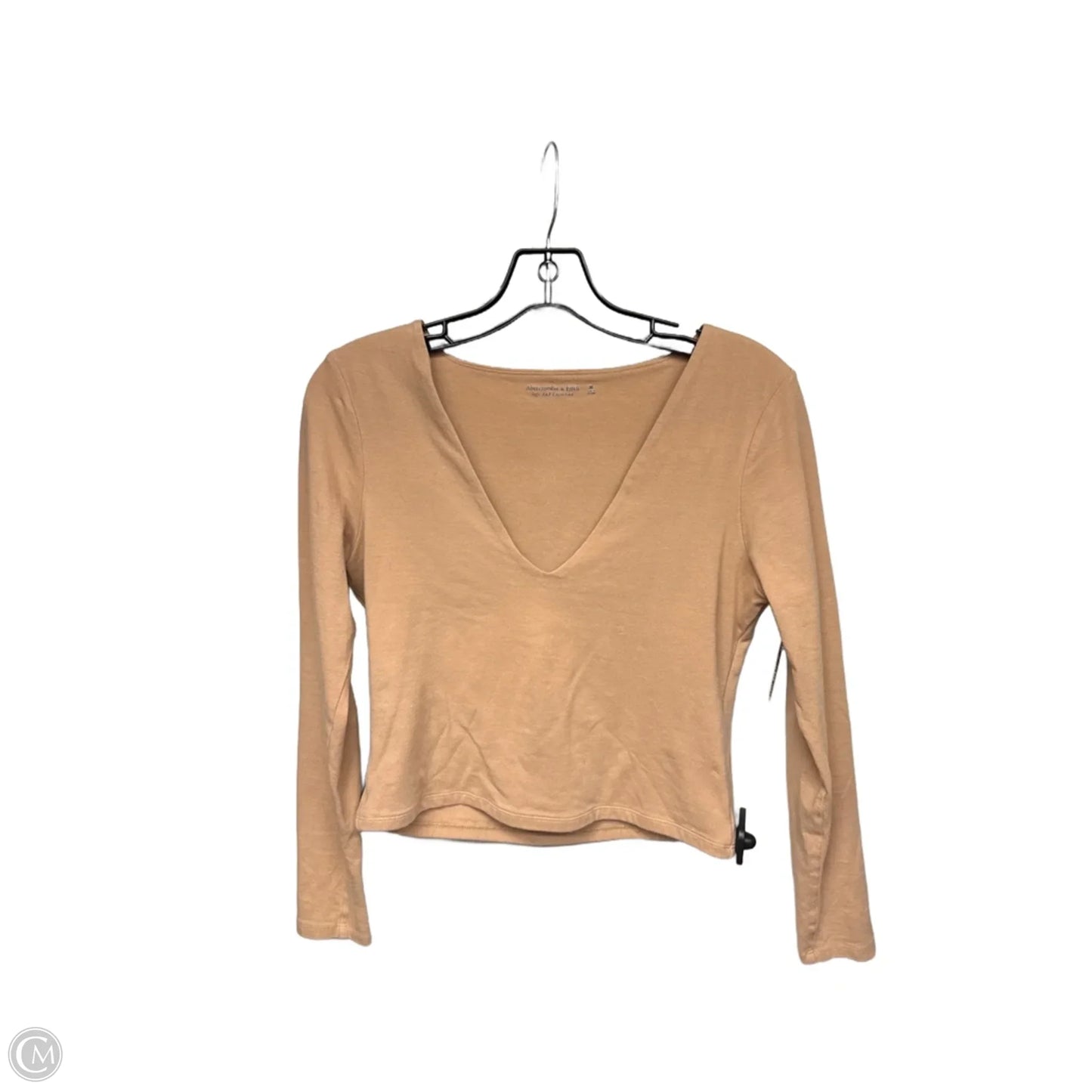 Top Long Sleeve Basic By Abercrombie And Fitch In Tan, Size: M