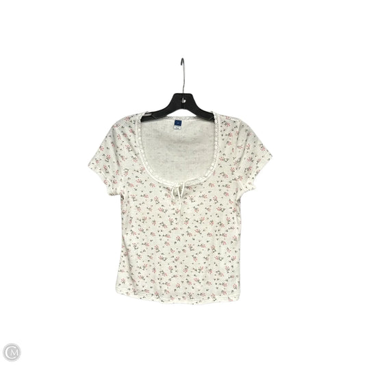 Top Short Sleeve Basic By Old Navy In Floral Print, Size: S