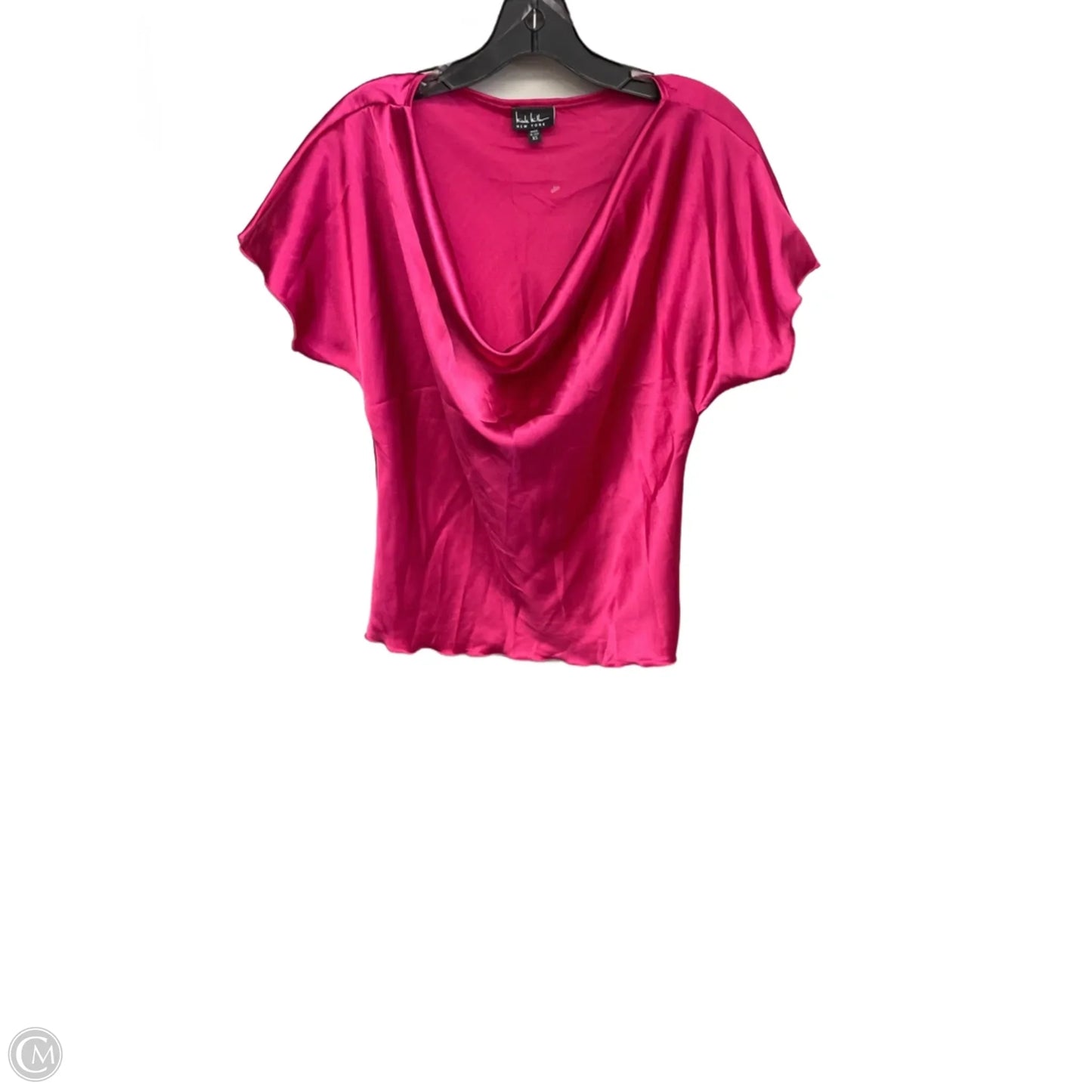 Top Short Sleeve By Nicole Miller In Pink, Size: Xs