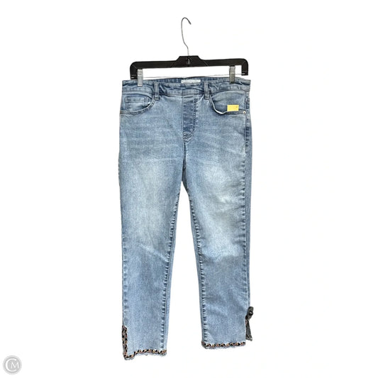 Jeans Cropped By Tribal In Blue Denim, Size: 8