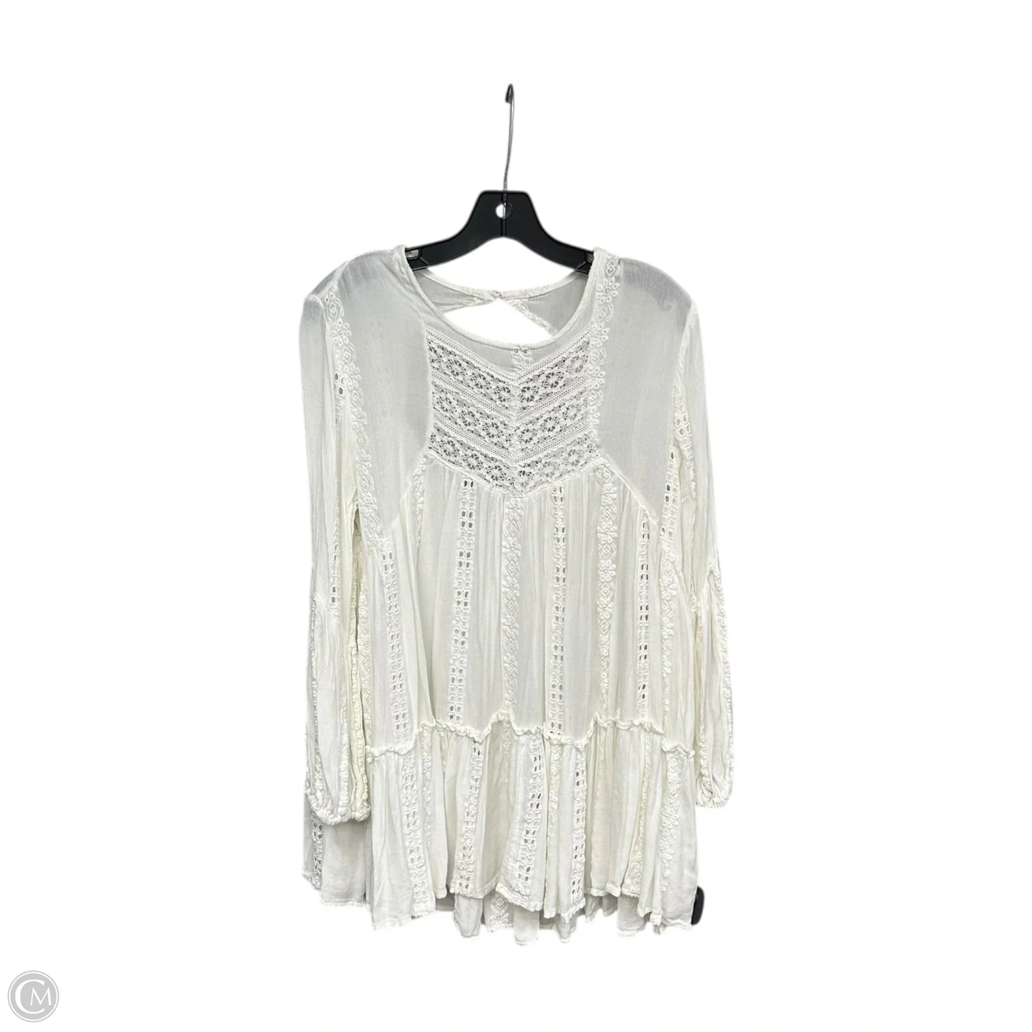 Tunic Long Sleeve By Free People In Cream, Size: M