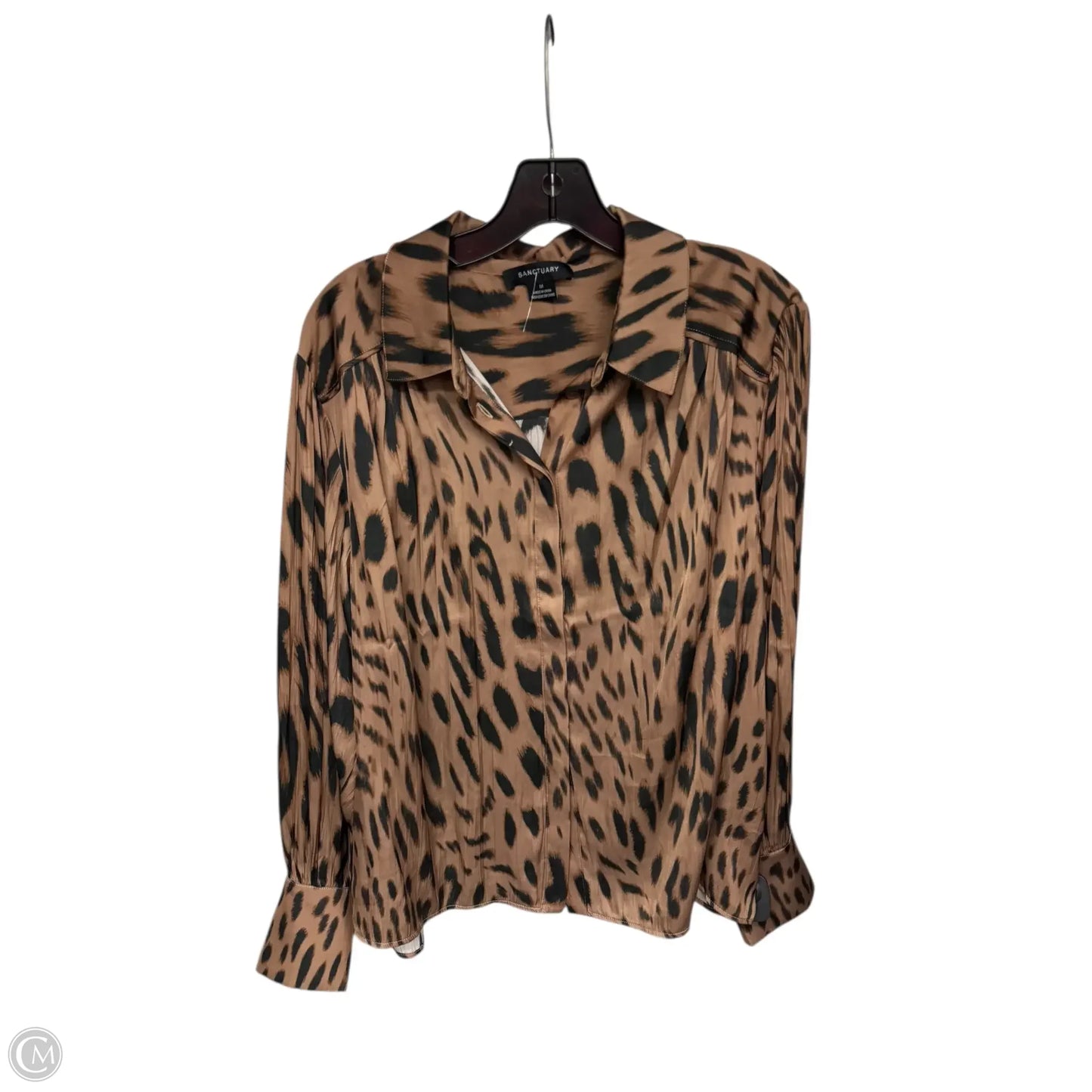 Top Long Sleeve By Sanctuary In Animal Print, Size: M