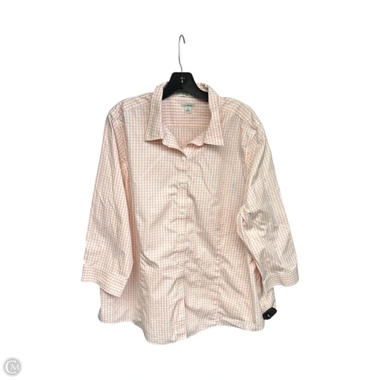 Top Long Sleeve By L.l. Bean In Peach, Size: 2x