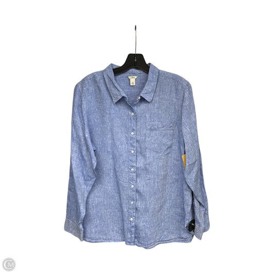 Top Long Sleeve By L.l. Bean In Blue, Size: 1x