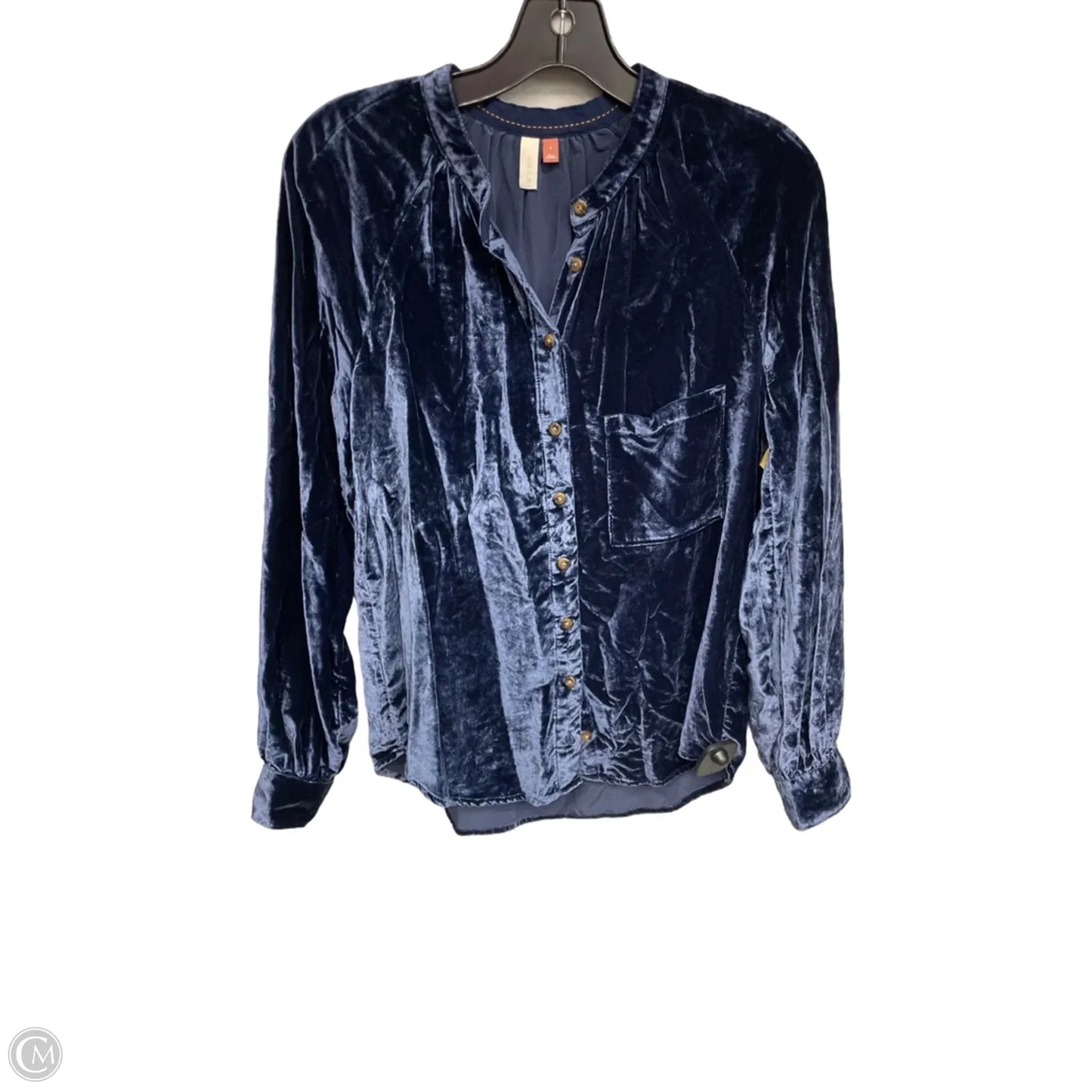 Top Long Sleeve By Pilcro In Blue, Size: S