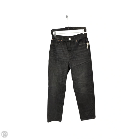 Jeans Straight By American Eagle In Black, Size: 4